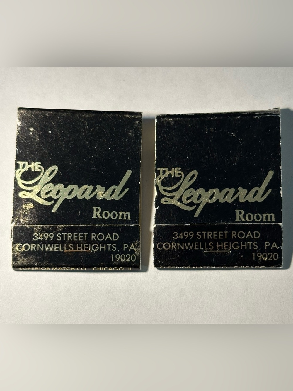 Lot of 2 Vintage Matchbook The Leopard Room Cornwells Heights PA Holiday Inn